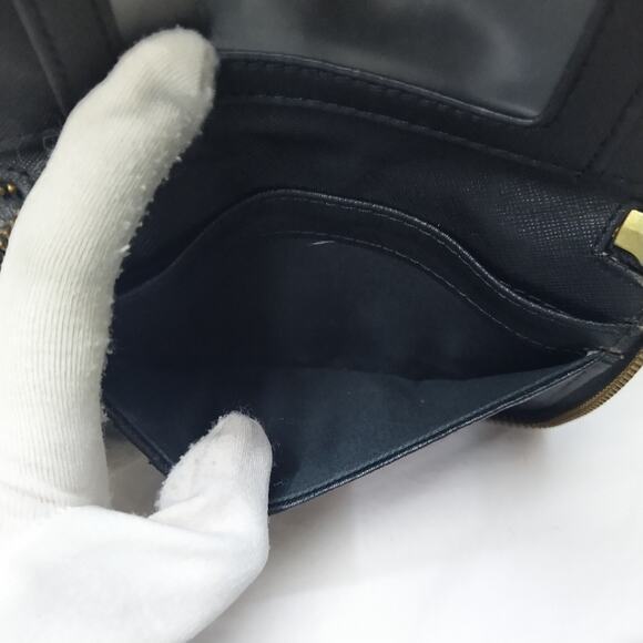 Fossil Black Leather Zip Arpimd Credit Card Wristlet - Wallet - Picture 12 of 15